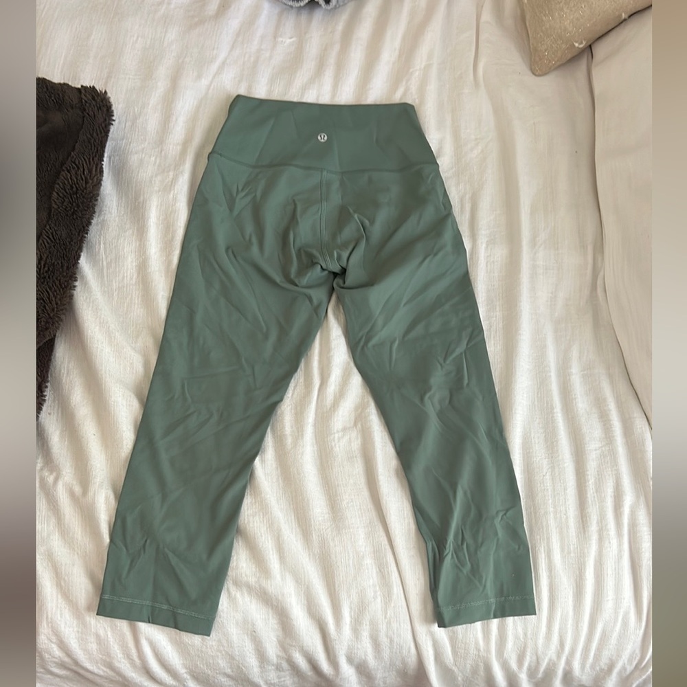 Lululemon Athletica Sage Green Cropped Leggings